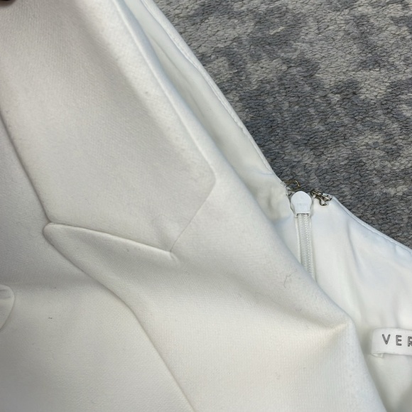 New Veronica Beard Middleton One Shoulder Blazer Mini Dress White Sz 2 - Picture 15 of 16